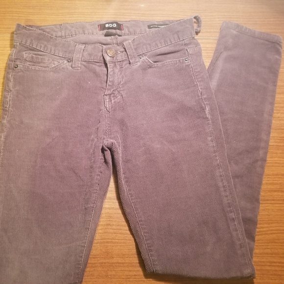 BDG Rose Gray Midrise Cigarette Chords - Picture 3 of 3